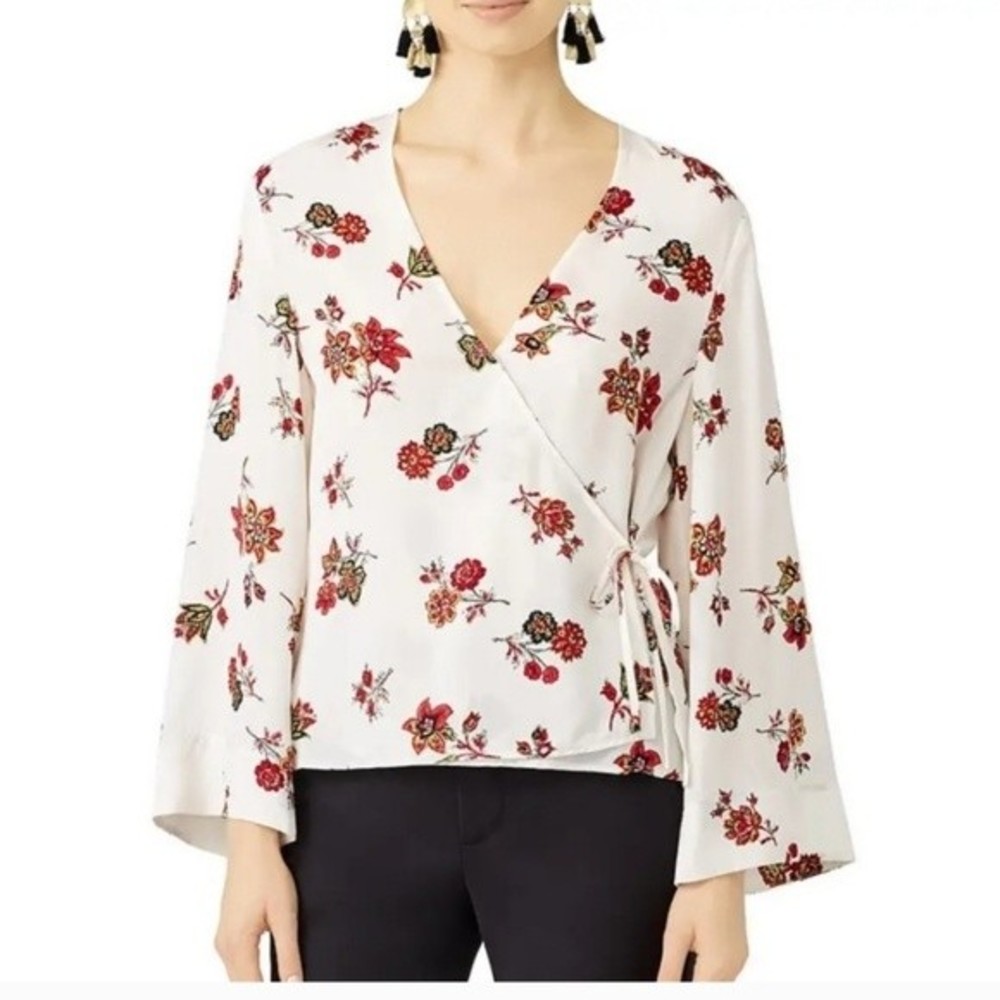 A.L.C Ray Silk Wrap Blouse- 0